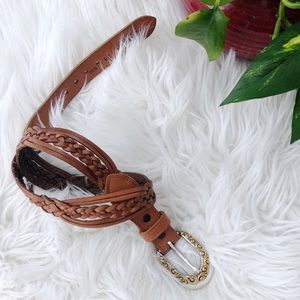 Vintage Leather Braided Belt